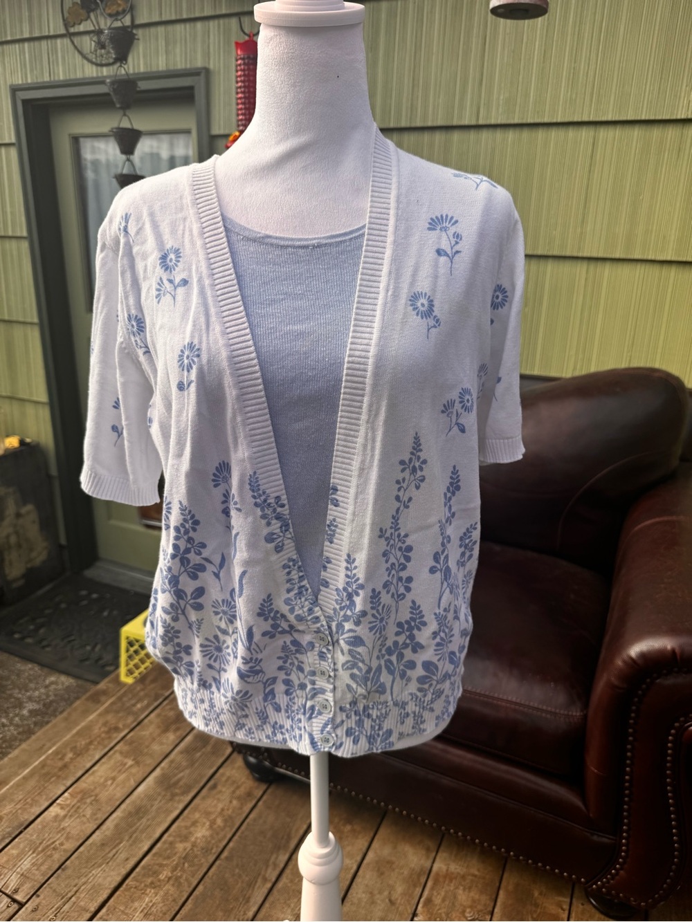 Cathy Daniels Pale Blue Knit Cardigan